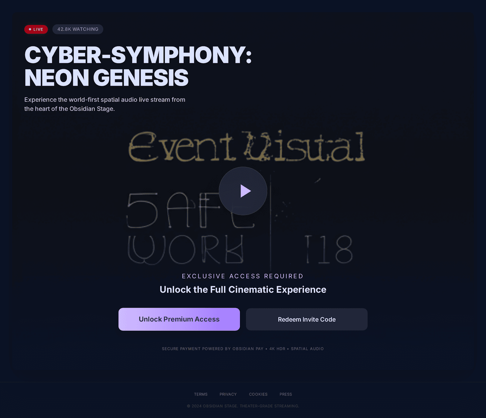 Live Streaming Event Platform